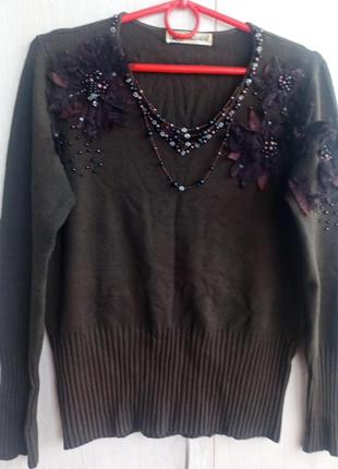 Пуловер жіночій красивий,святковий.44,46,48 s/m/ l