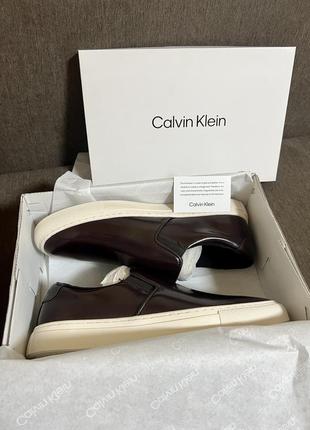 Новые мужские кожаные лоферы/туфли calvin klein