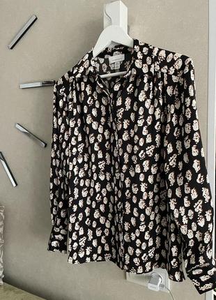 Неймовірно якісна сатинова оверсайз сорочка блуза topshop