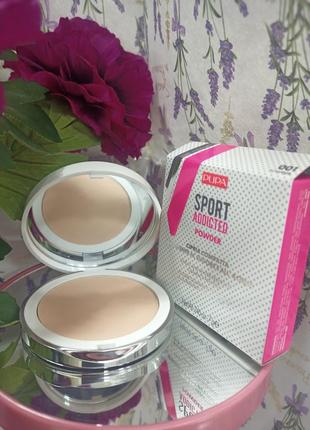 Pupa пудра компактная водостойкая sport addicted powder No001, оттенок розовый беж, 73 фото