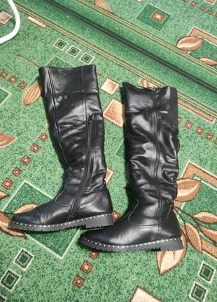Кожаные сапожки