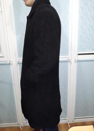Строгое мужское черное пальто с подстежкой-утеплителем3 фото