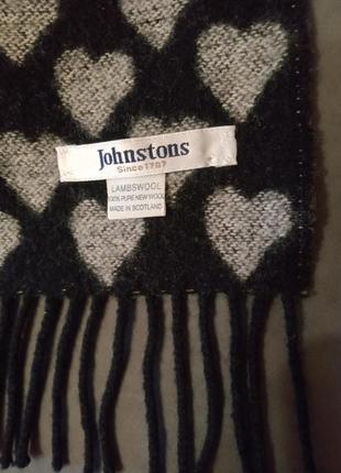 Шерстяной шарф johnstons made in scotland2 фото