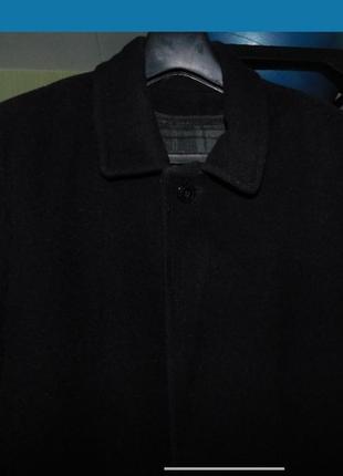 Строгое мужское черное пальто с подстежкой-утеплителем5 фото