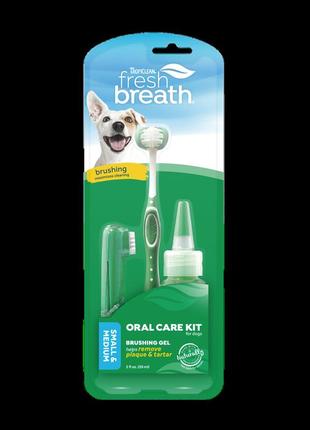 Tropiclean (тропиклин) oral care kit - набір для догляду за порожниною рота у собак дрібних пород1 фото