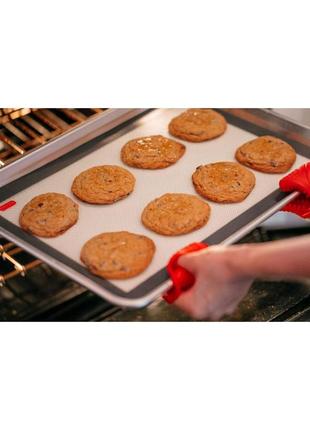 Коврик для выпечки dexas baking mat fiberglass s силиконовый 29х21,5 cерый (gcm115-432)3 фото