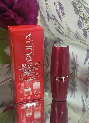 Помада для губ pupa volume для збільшення об'єму №102 romantic rose 3.5 мл
