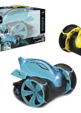 Машина-перевертыш на р/у 5588-612 2 цвета, трюковая, подсветка, аккумулятор 4.8v