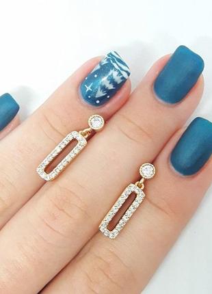 Сережки позолочені