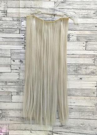 3904 трессы ровные блонд белый платиновый холодный пепельный №60 трессы ровные прямые термо