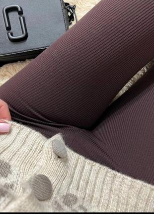 Лосіни утеплені рубчик фліс сірий беж шоколад 🌹