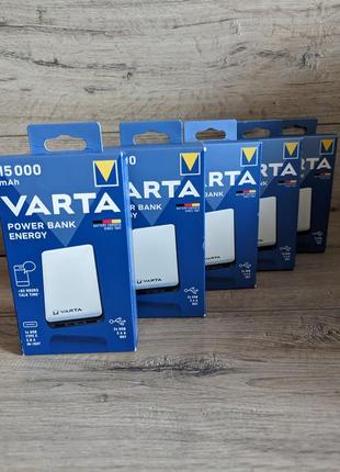 Пауэрбанк повербанк power bank varta energy 57977, 15000mah usb 5v/3a