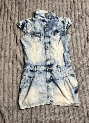 Джинсовое короткое платье сарафан турция качество топ