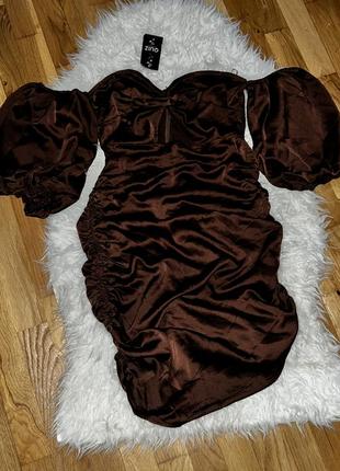 Роскошное шоколадное платье quiz6 фото