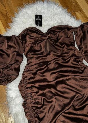 Роскошное шоколадное платье quiz7 фото