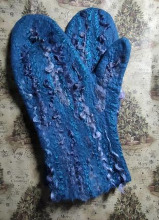 Рукавицы валяные ручной работы
