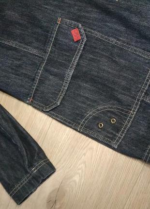 Джинсова довга куртка/ якісна жіноча джинсовка з карманами5 фото