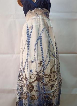 Великолепное длинное платье сарафан на лето
