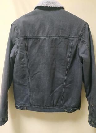 Джинсовая мужская куртка на меху wesc2 фото