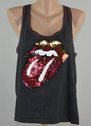 The rolling stones футболка, официальный мерч (l) пайетки