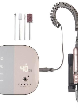 Фрезер для маникюра bucos nail drill x1 pro blush pink, розовый
