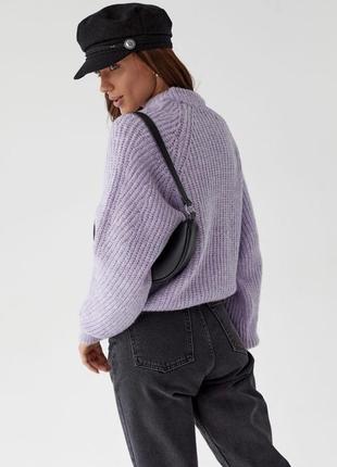 Сведр свитер женский фиолетовый сиреневый лавандовый вязаный осенний весенний зимний осінній весняний зимовий1 фото