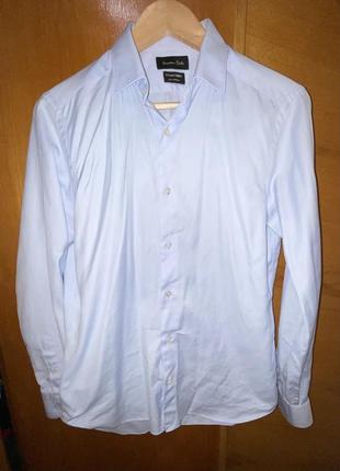 Блакитна сорочка massimo dutti