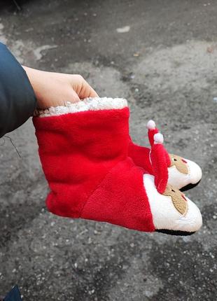 ❌ уцінка❌ носочки-капці дитячі для хлопчика або дівчинки новорічні, подарунок3 фото