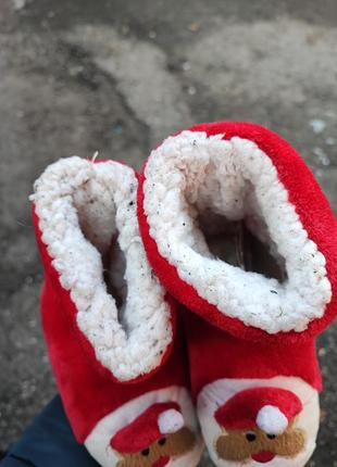 ❌ уцінка ❌ дитячі капці-носочки, для дівчинки та хлопчика, новорічне взуття, подарунок7 фото