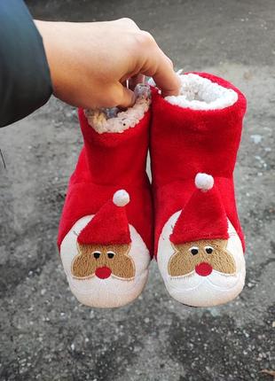 ❌ уцінка ❌ дитячі капці-носочки, для дівчинки та хлопчика, новорічне взуття, подарунок1 фото