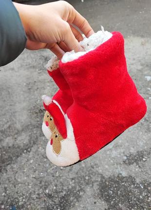 ❌ уцінка ❌ дитячі капці-носочки, для дівчинки та хлопчика, новорічне взуття, подарунок3 фото