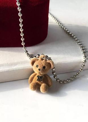 Подвеска медведь, кулон медведь, мишка, тедди