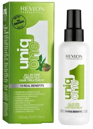 Многофункциональная маска-спрей revlon uniq one all in one green tea hair treatment