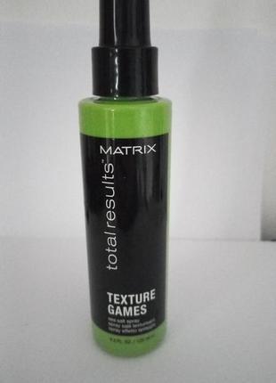 Matrix total results texture games sea salt spray текстурирующий спрей для волос.2 фото