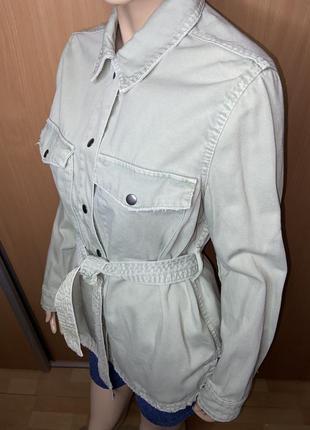 Джинсова куртка-сорочка zara4 фото