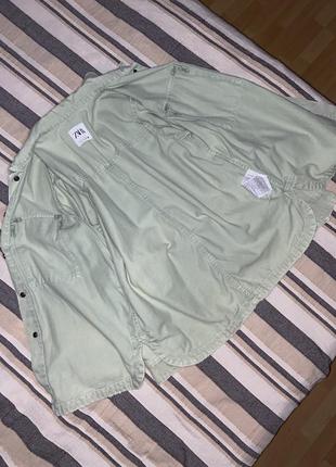 Джинсова куртка-сорочка zara8 фото