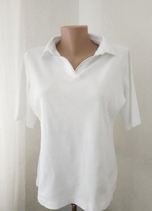 Рубашка поло женская белая rabe 19202 фото