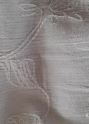 Белоснежная хлопковая батистовая укороченная блузка с оборками  canda c&a premium батал6 фото