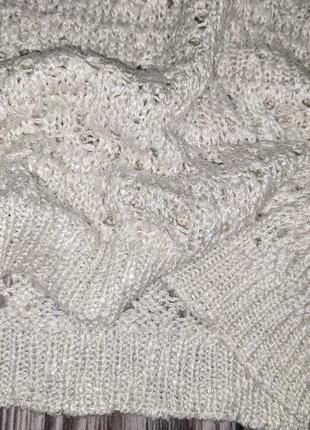 Неймовірний білий светр з люрексом orsay #16445 фото