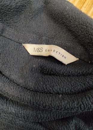 Флис m&amp;s collection кофта черная флисовая флиска тепла флис флисовая термо пижама термокофта6 фото