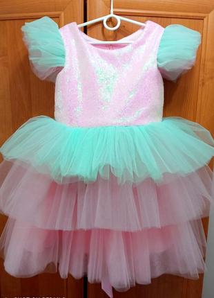 Детское праздничное платье для девочки1 фото