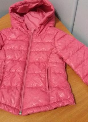 Пальто с капюшоном benetton на девочку 2 года2 фото
