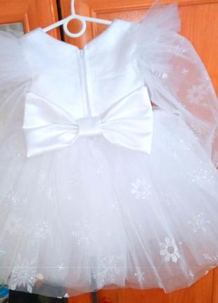 Святкова сукня для дівчинки сніжинка3 фото