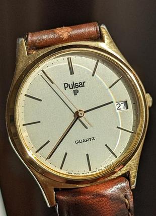 Вінтажний чоловічий наручний кварцовий годинник pulsar seiko quartz кварц2 фото