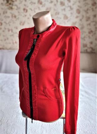 Трикотажная красная кофта  премиум бренд marc cain sports2 фото