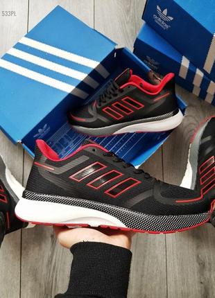 Мужские кроссовки adidas black/red👍🏻