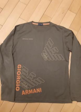 Лонгслив реглан футболка с длин.рукавом armani jeans -xl 50-524 фото