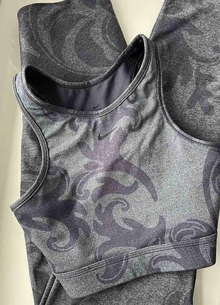 Спортивный гимнастический костюм nike dri-fit с очень плотной ткани лосины и спрортивный топ костюм для фитнеса аеробики бега