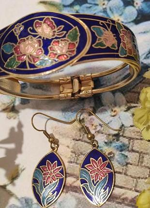 📍браслет📍серьги,клуазоне,эмали,винтаж, франция, vintage stories