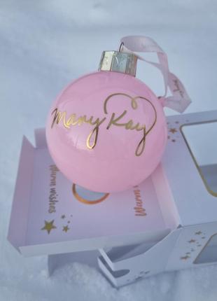 Шар новорічний рожевий mary kay